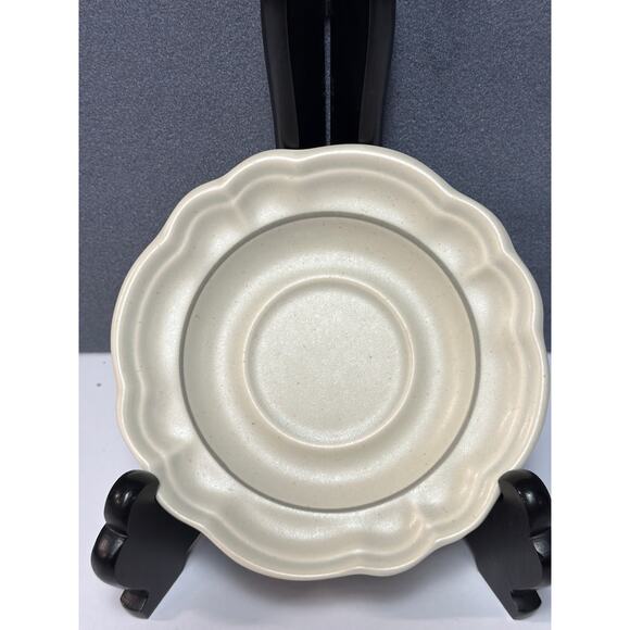 VTG Pfaltzgraff HEIRLOOM USA Gray Stoneware Saucer 6" Set of 7 - Picture 2 of 5